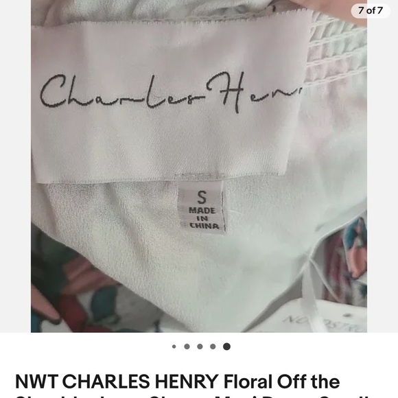 Charles Henry Floral Off The Shoulder Maxi Dress - Picture 6 of 16